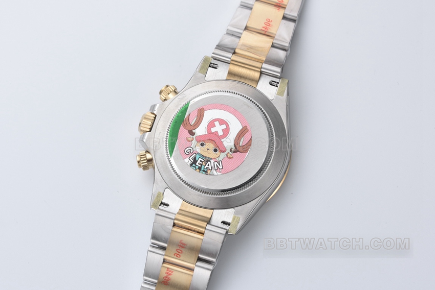 Factory C Rolex Daytona1:1super gold disc gold steel bracelet model m116503-0003caseback live photo