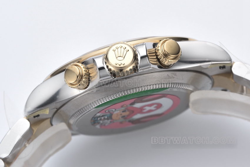 Factory C Rolex Daytona1:1super gold disc gold steel bracelet model m116503-0003side live photo