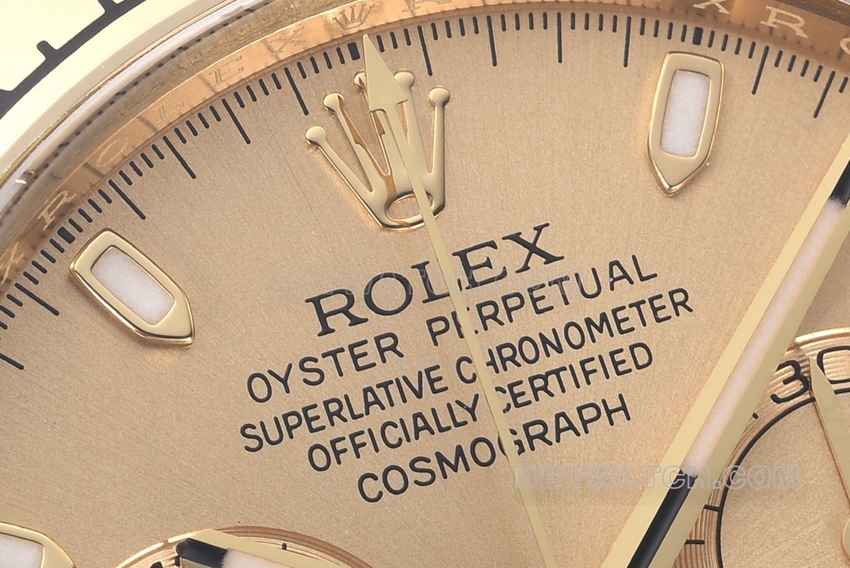 Factory C Rolex Daytona gold plate yellow goldsteel bracelet model m116508-0003 front live photo