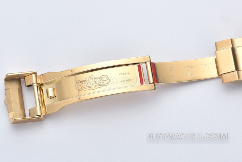 Factory C Rolex Daytona gold plate yellow goldsteel bracelet model m116508-0003clasplive photos