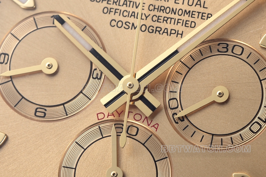 C factory RolexDaytona1:1top-tier champagne tray yellow gold rubber m116518ln-0042front live photo