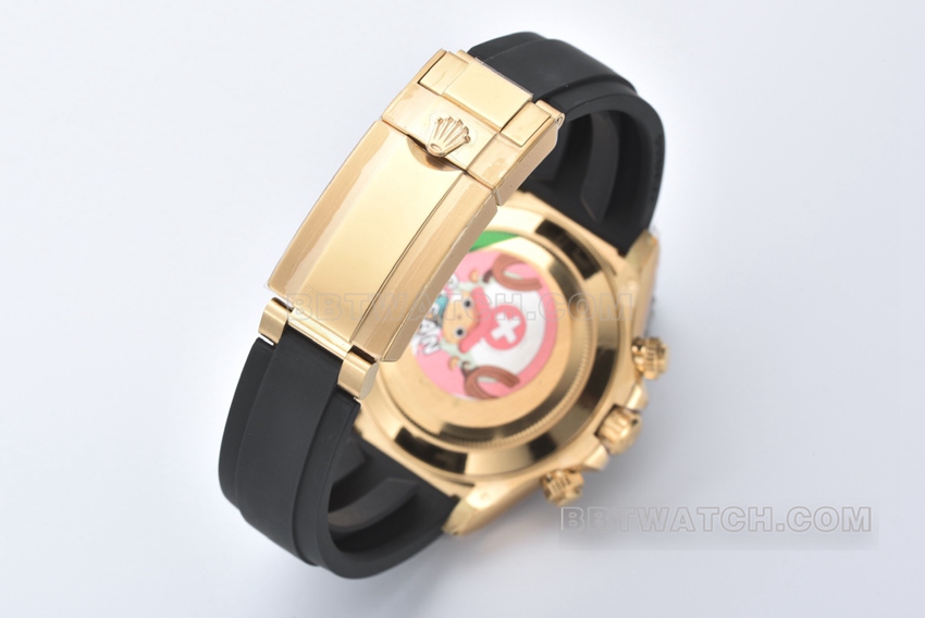 Factory C RolexDaytona1:1top-tier champagne tray yellow gold rubber m116518ln-0042braceletlive photos