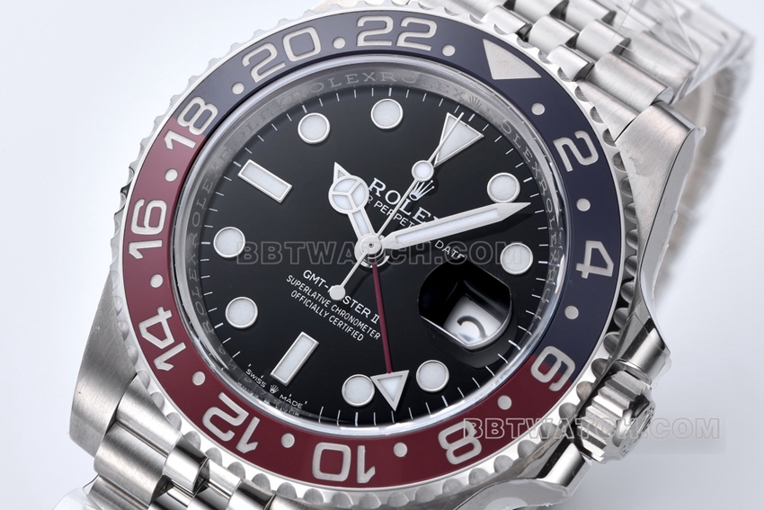 Factory C RolexGMT-Mastertop-tier 1:1high-quality replicaPepsi bezelm126710blro-0001front live photo