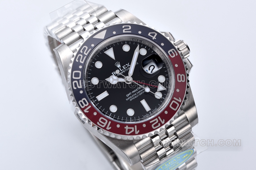 Factory C RolexGMT-Mastertop-tier 1:1high-quality replicaPepsi bezelm126710blro-0001front live photo