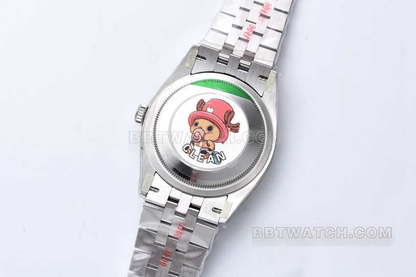 Factory C Rolex log top-tier 1:1super clone36mmblue dial pit pattern m126234-0049caseback live photo
