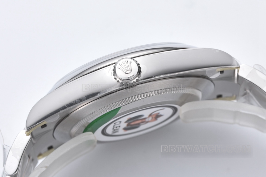 Factory C Rolex Oyster Perpetual top-tier replica41mm turquoise blue dial124300-0006side live photo