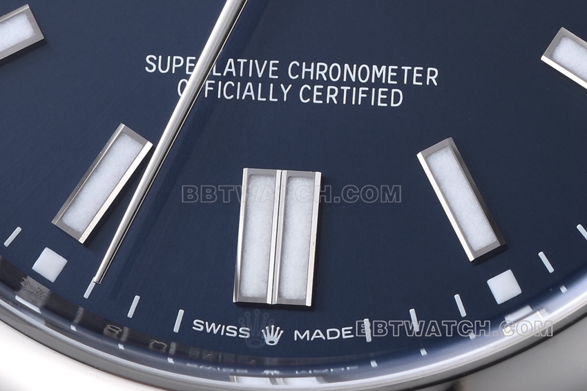 Factory C Rolex Oyster Perpetual 1:1top-tier replica41mmblue dialm124300-0003front live photo