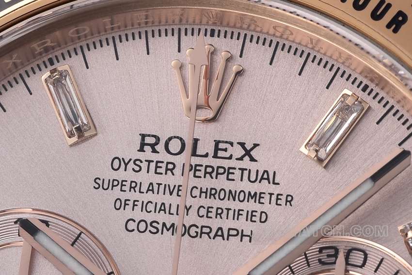 C factory RolexDaytona1:1super pink plate rose goldsteel bracelet model m116505-0017front live photo