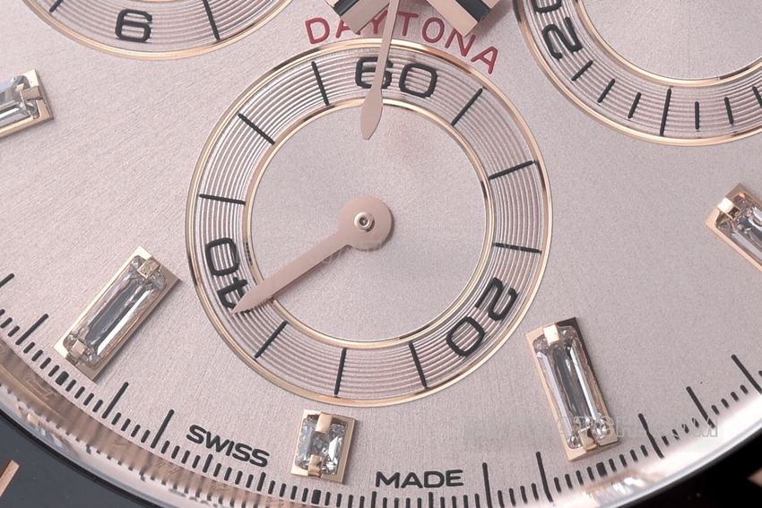 C Factory Rolex Daytona1:1super pink plate rubber model m116515ln-0061front live photo