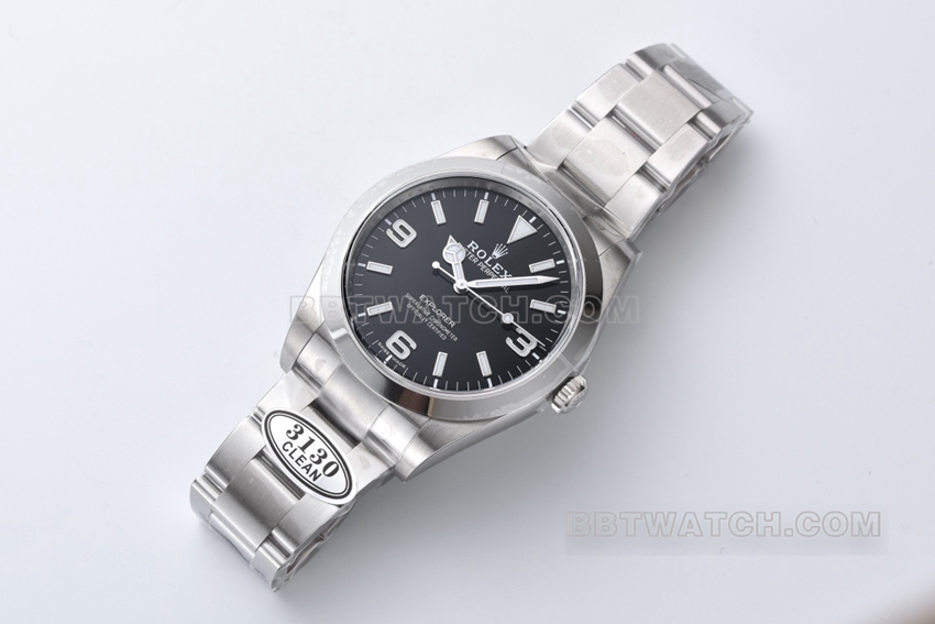 C factory Rolex explorer super cloneblack dialm214270-0003front live photo