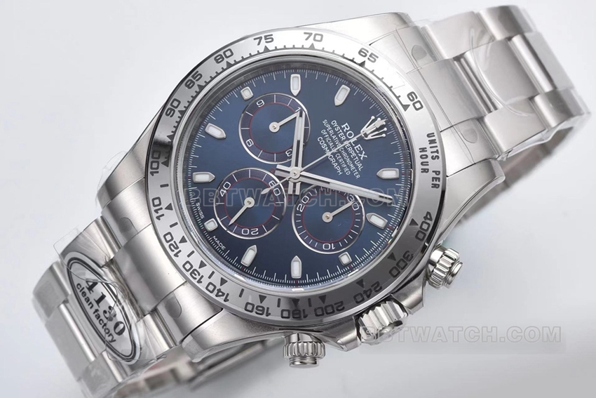 C factory RolexDaytonatop-tier replicawhite gold blue cat m116509-0071front live photo