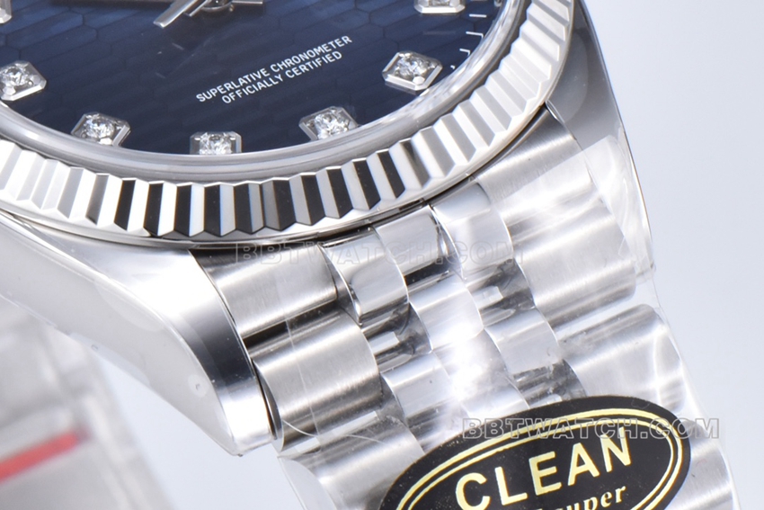 C factory Rolex log super clone36mm blue pit pattern m126234-0057front live photo