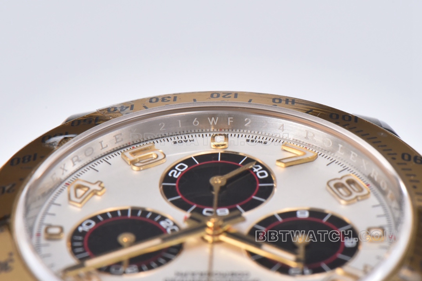 Factory C Rolex Daytonatop-tier 1:1high-quality gold panda plate 116523front live photo