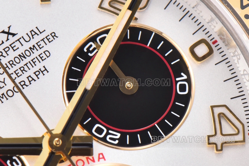 Factory C Rolex Daytonatop-tier 1:1high-quality gold panda plate 116523front live photo