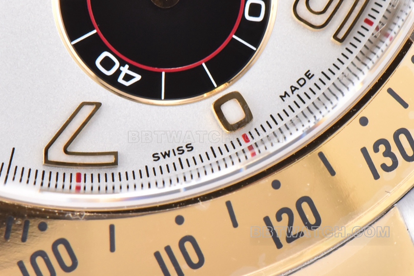 Factory C Rolex Daytonatop-tier 1:1high-quality gold panda plate 116523front live photo