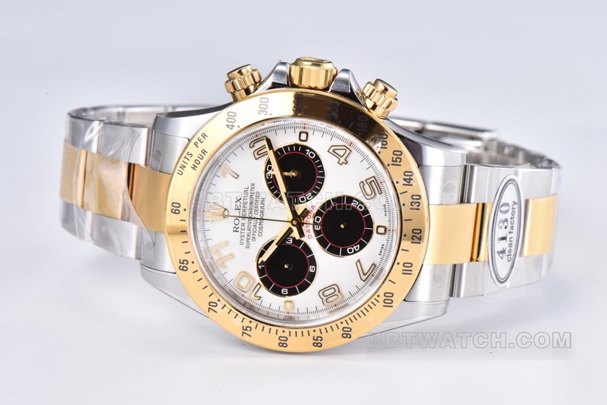 Factory C Rolex Daytonatop-tier 1:1high-quality gold panda plate 116523front live photo