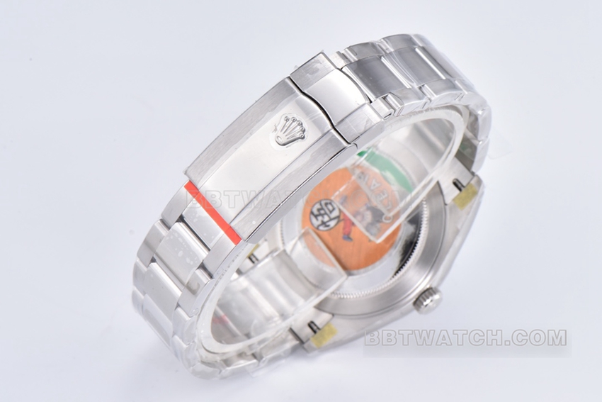 Factory C Rolex log top-tier 1:1super blue pit pattern three-lattice chain m126334-0031braceletlive photos