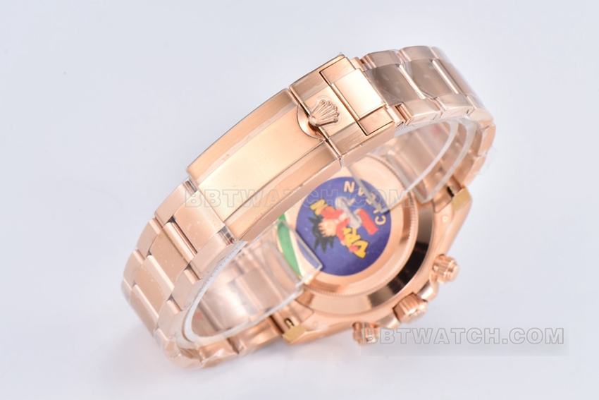 C factory Rolex Daytona top pink brown disk rose gold steel strap models m116505-0013 strap actual photo