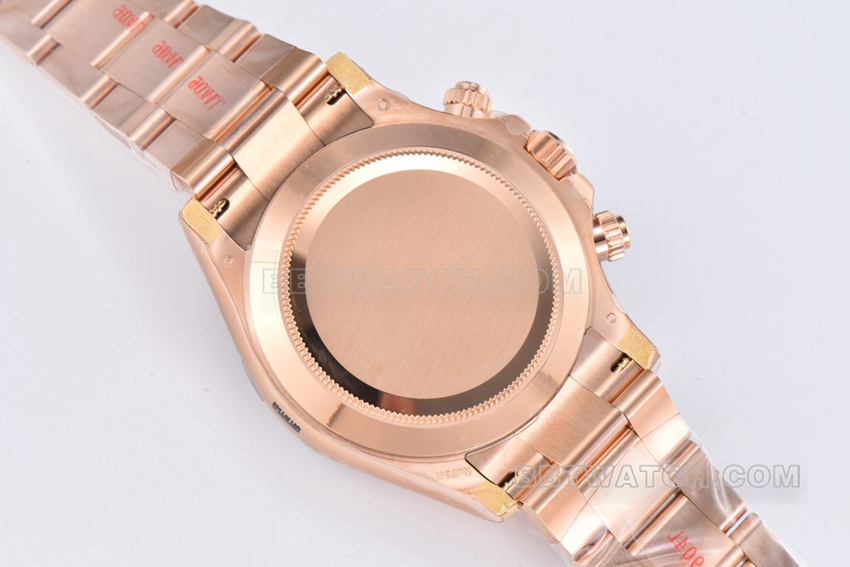 C factory Rolex Daytona top pink brown disk rose gold steel strap models m116505-0013 back actual picture