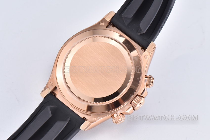 Factory C Rolex Daytona1:1super brown plate rose rubber model M116515LN-0041caseback live photo