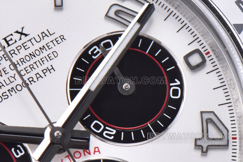 C factory RolexDaytona1:1top-tier replicawhite goldwhite dialsteel bracelet model 116509front live photo