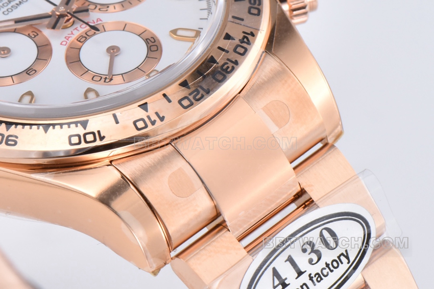 Factory C RolexDaytonatop-tier 1:1high-quality replicawhite dialrose goldsteel braceletm116505-0010front live photo