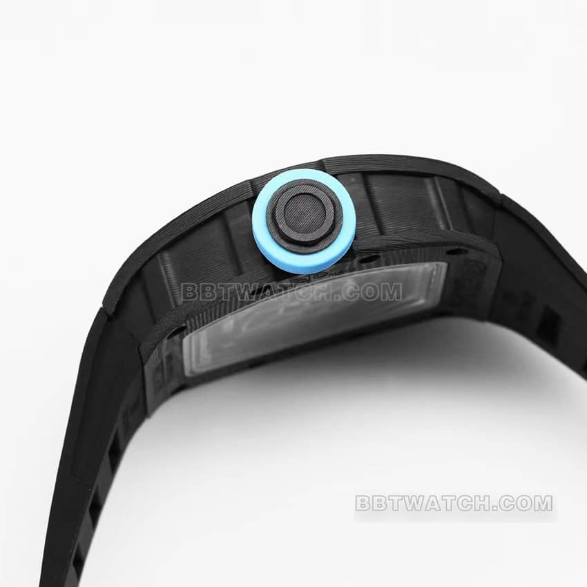 BBR factory Richard Mille men's hollow plate blue inner ring RM055 carbon fiber side live photo