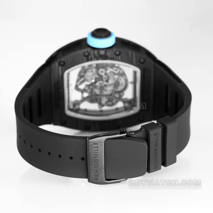 BBR factory Richard Mille men's hollow plate blue inner ring RM055 carbon fiber braceletlive photos