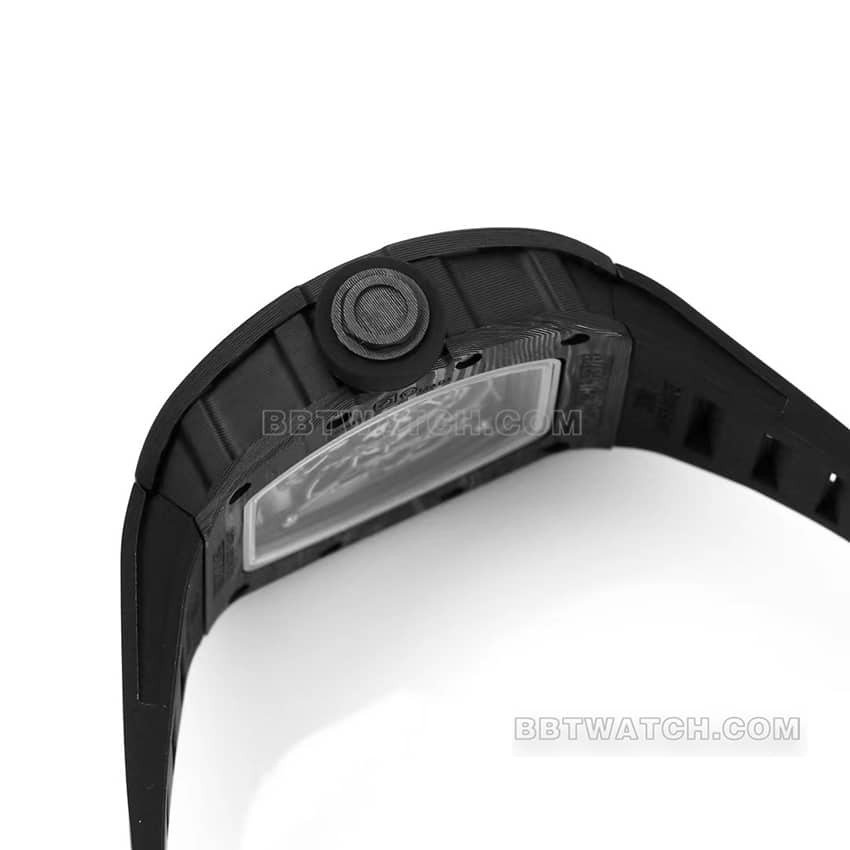 BBR factory Richard Mille men's hollow plate gold inner ring RM055 carbon fiber side live photo