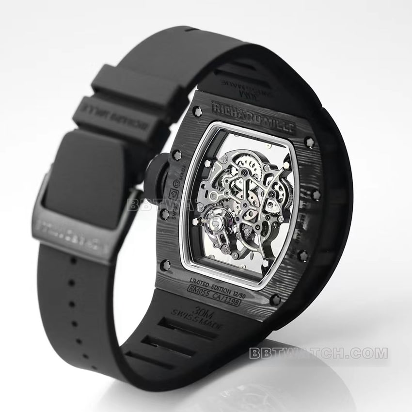 BBR factory Richard Mille men's hollow plate golden inner ring RM055 carbon fiber braceletlive photos