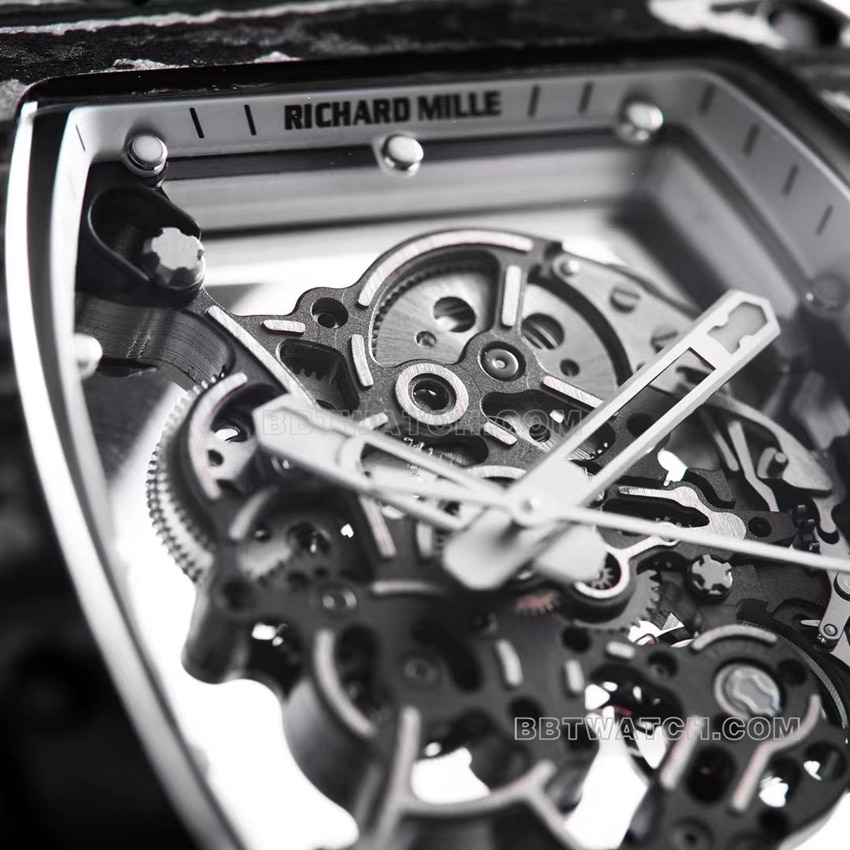 BBR factory Richard Mille men's hollow plate white inner ring RM055 carbon fiber front live photo