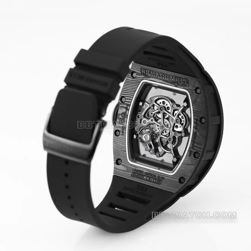 BBR factory Richard Mille men's hollow plate white inner ring RM055 carbon fiber braceletlive photos