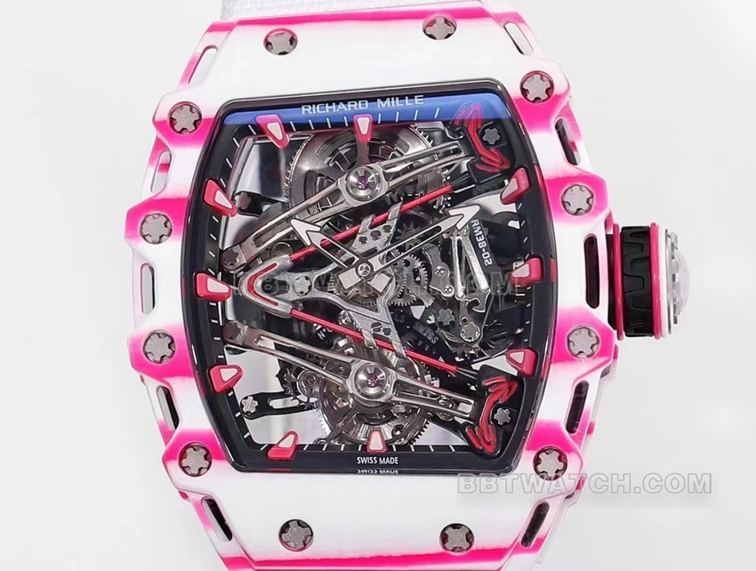 Richard Mille men's top-tier 1:1super white fabric RM 38-02front live photo