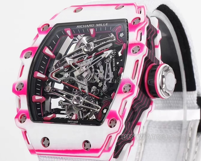 Richard Mille men's top-tier 1:1super white fabric RM 38-02front live photo