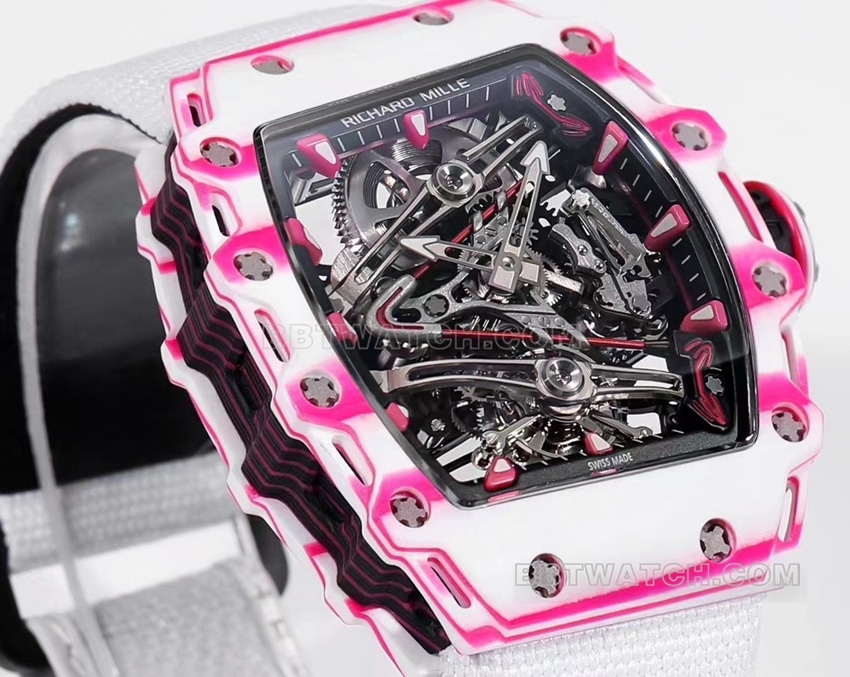 Richard Mille men's top-tier 1:1super white fabric RM 38-02front live photo