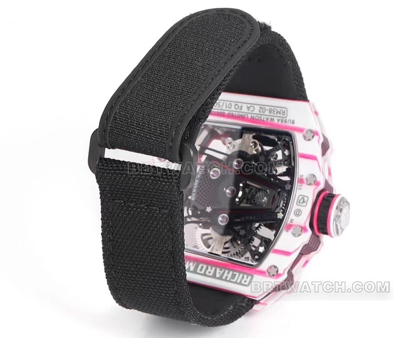 Richard Mille men's top-tier black fabric model RM 38-02braceletlive photos