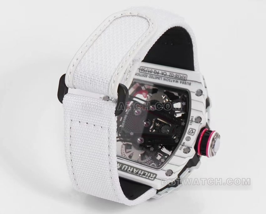 Richard Mille men's white fabric RM 38-02braceletlive photos
