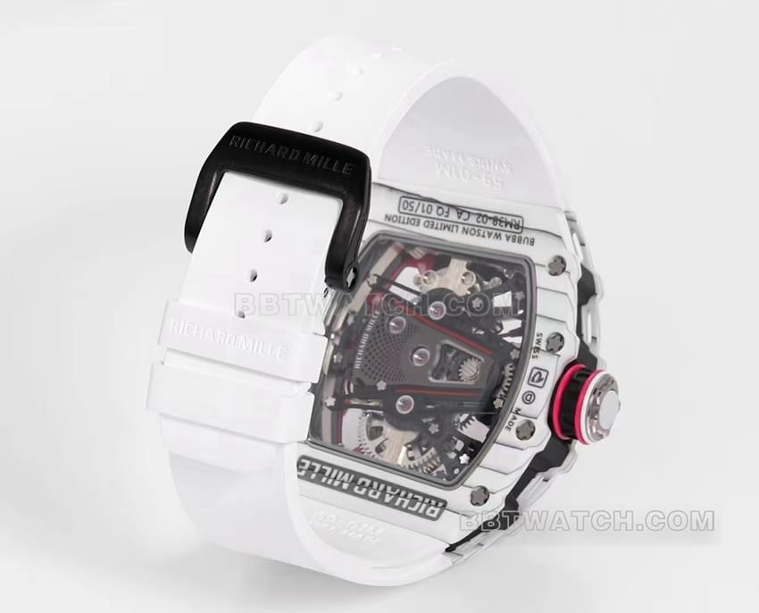 Richard Mille men's white rubber RM 38-02braceletlive photos