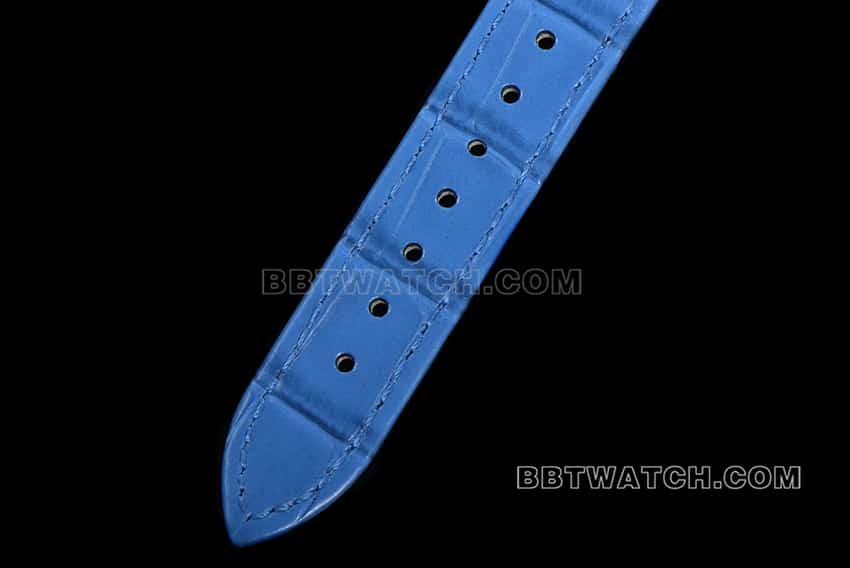 ZP factory Patek Philippe complex function timepiece super cloneblue dial annual calendar leather strap model 4947Gbraceletlive photos