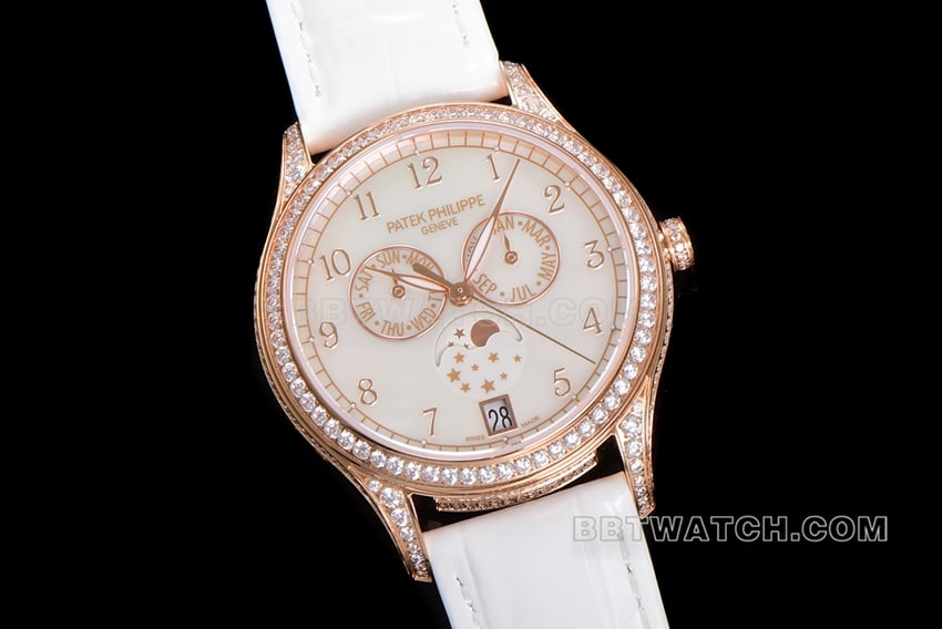 ZP factory Patek Philippe complex timepiece 1:1top-tier replicawhite dialleather strap model 4948R-001front live photo