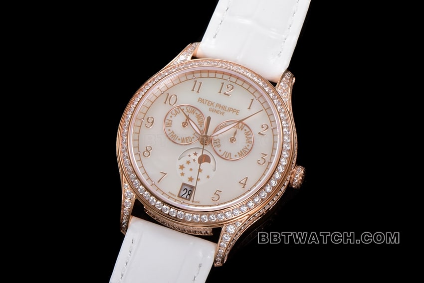 ZP factory Patek Philippe complex timepiece 1:1top-tier replicawhite dialleather strap model 4948R-001front live photo