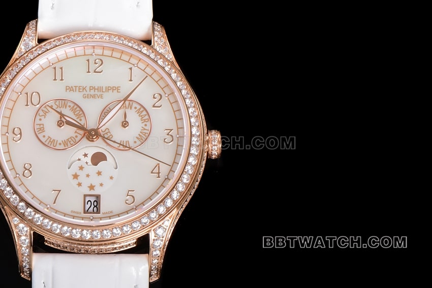 ZP factory Patek Philippe complex timepiece 1:1top-tier replicawhite dialleather strap model 4948R-001front live photo