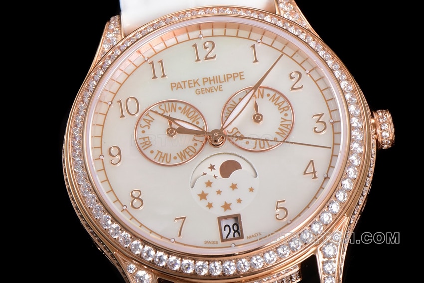 ZP factory Patek Philippe complex timepiece 1:1top-tier replicawhite dialleather strap model 4948R-001front live photo