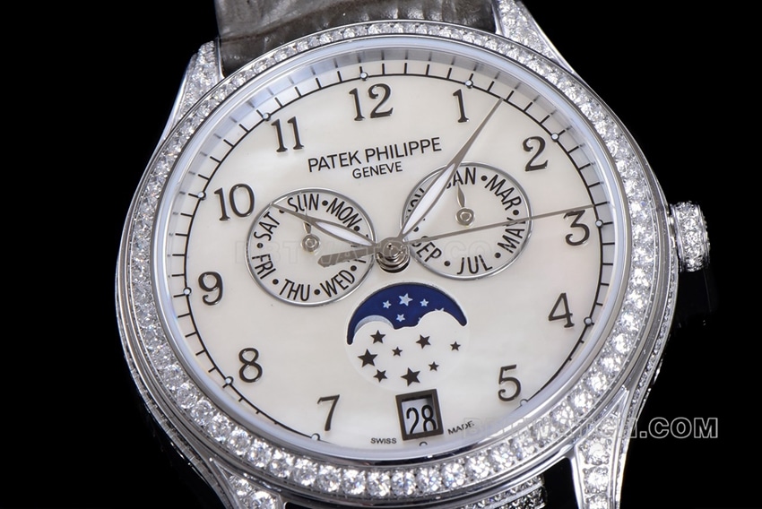 ZP factory Patek Philippe complex function timepiece top-tier 1:1high-quality light gray leather strap model 4948G-010front live photo
