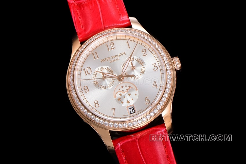 ZP factory Patek Philippe complicated timepiece top-tier 1:1super clonesilver dialleather strap model 4947R-001front live photo