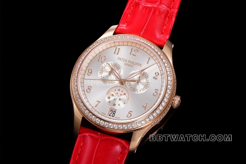 ZP factory Patek Philippe complicated timepiece top-tier 1:1super clonesilver dialleather strap model 4947R-001front live photo