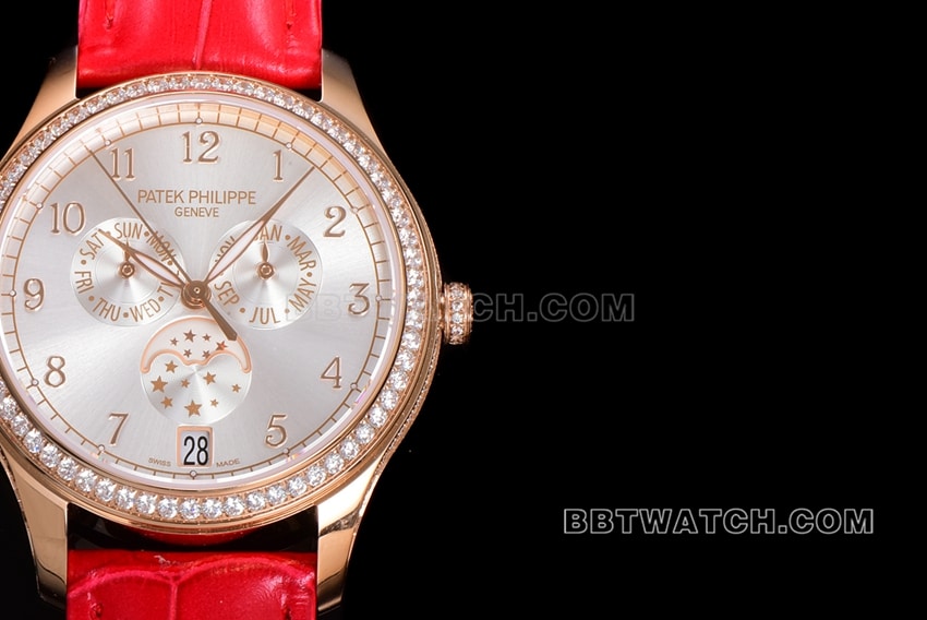 ZP factory Patek Philippe complicated timepiece top-tier 1:1super clonesilver dialleather strap model 4947R-001front live photo
