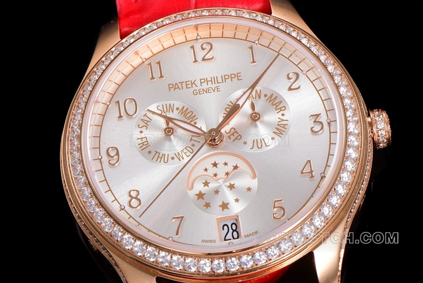 ZP factory Patek Philippe complicated timepiece top-tier 1:1super clonesilver dialleather strap model 4947R-001front live photo