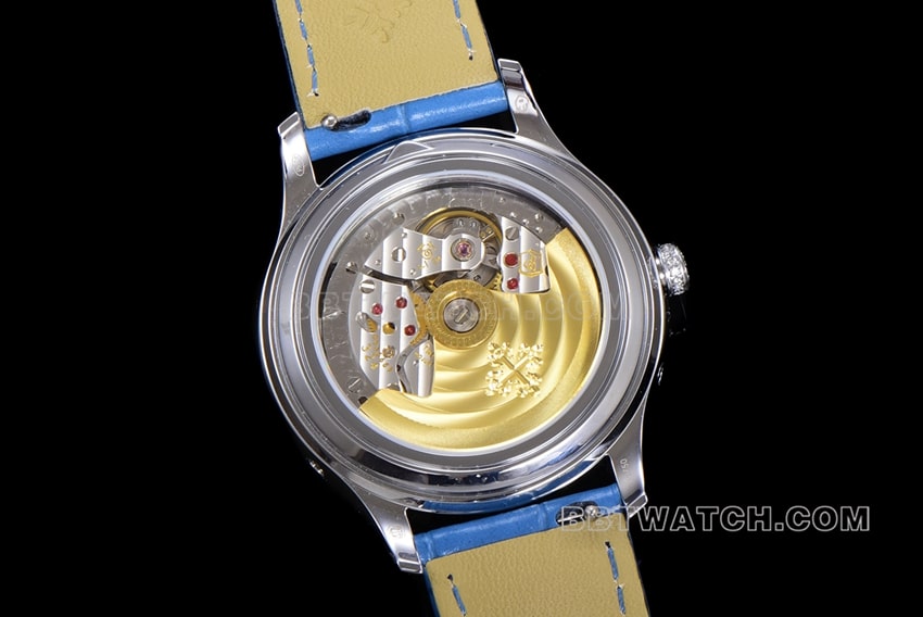 ZP factory Patek Philippe complex function timepiece top-tier watch white dialleather strap model 4947G-010caseback live photo