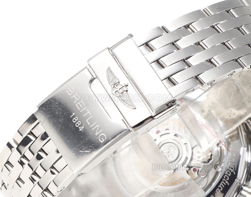 BLS factory Breitling aviation chronograph1:1super silver panda disk AB0121211G1A1braceletlive photos